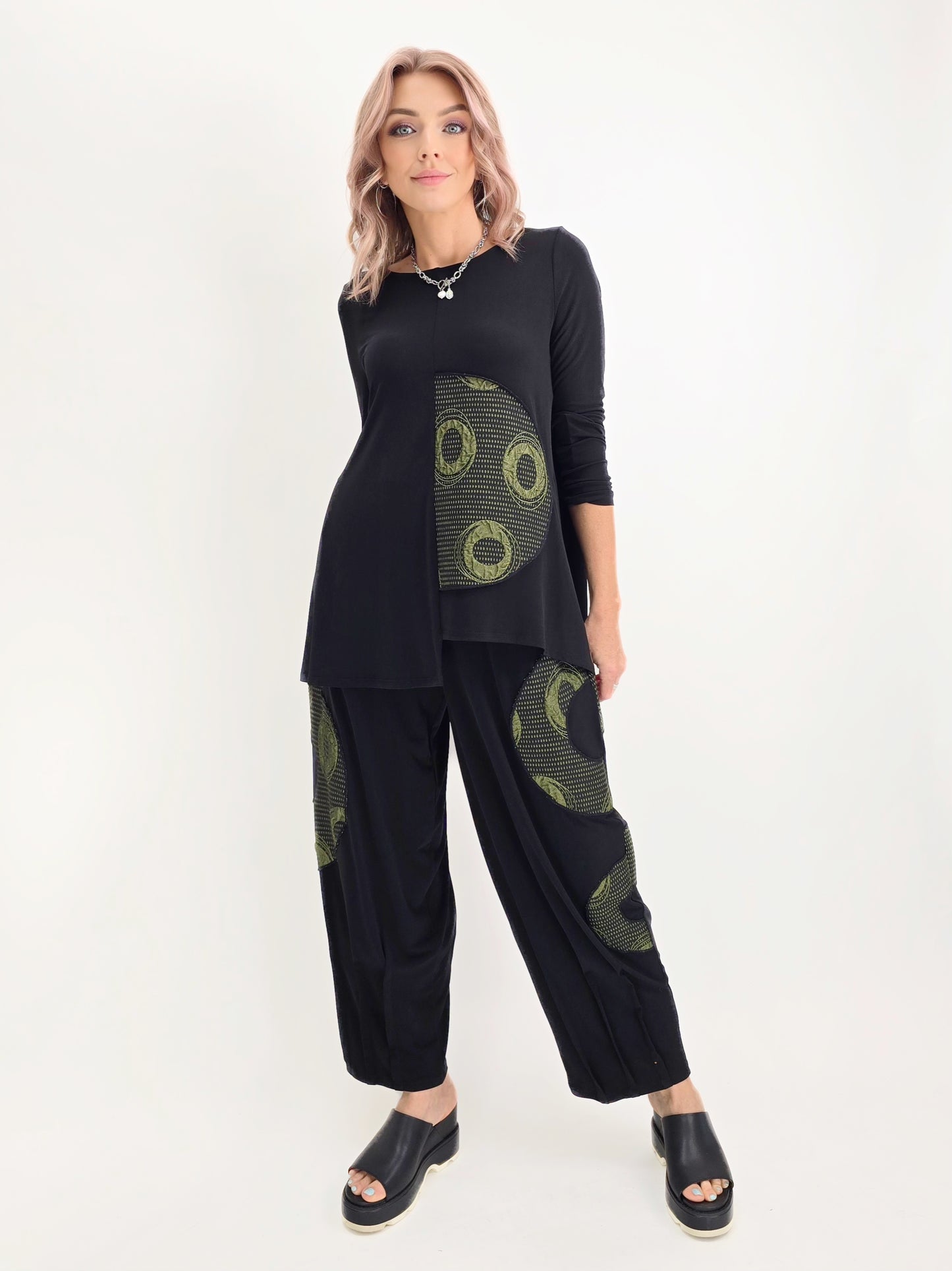 IC Collection- Pant with Contrast Fabric