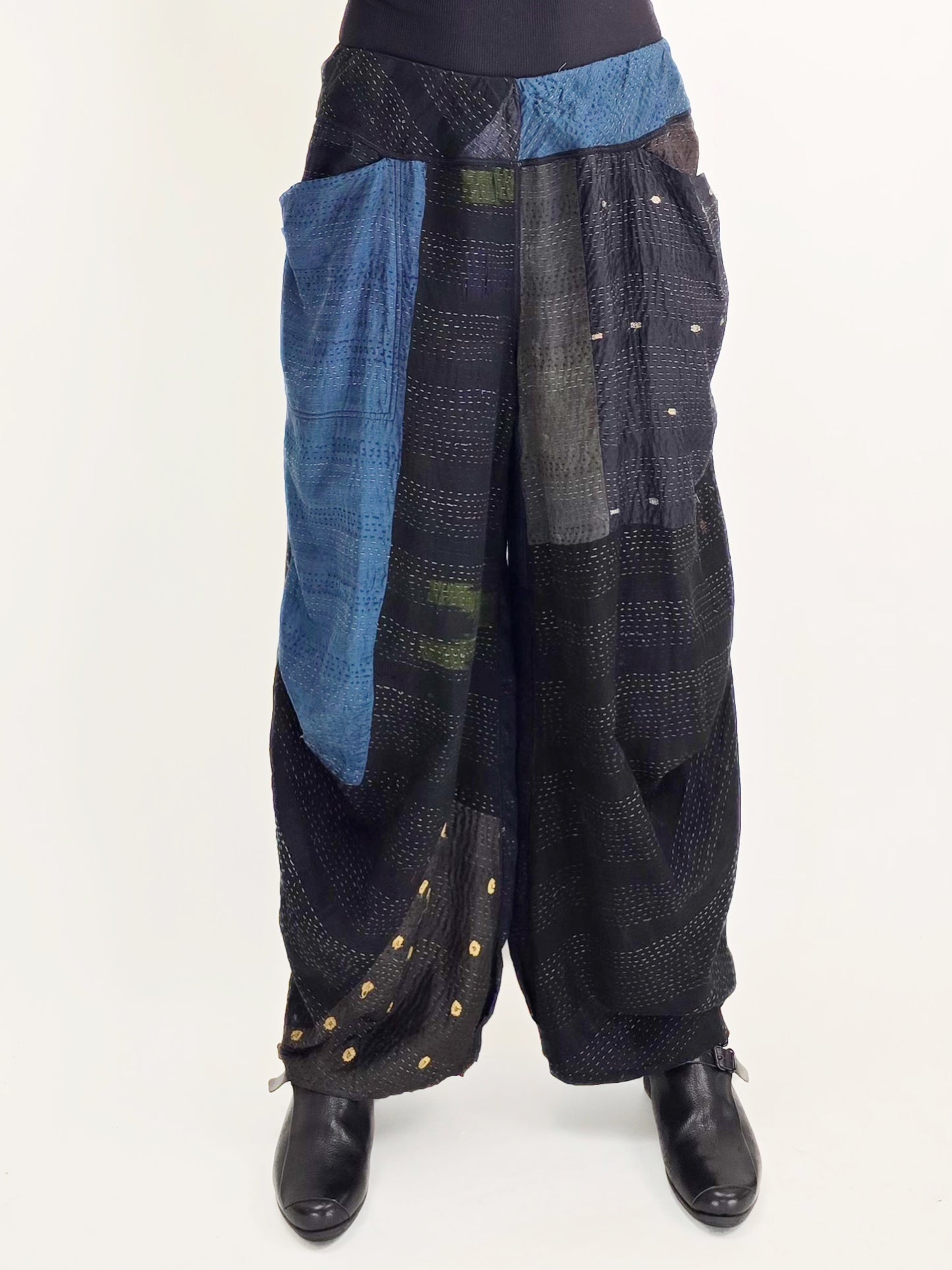 Mieko Mintz- Jaipur Patch Kantha Knee Tuck Pant