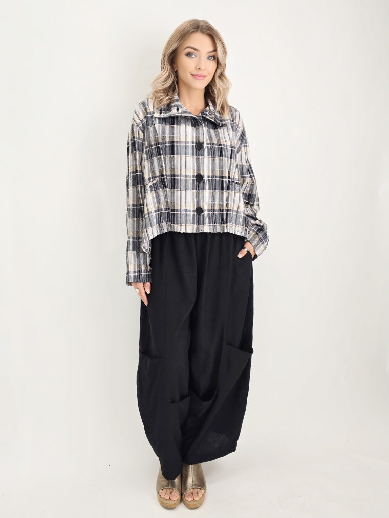 Dress to Kill- Crop Mock Welt Jacket