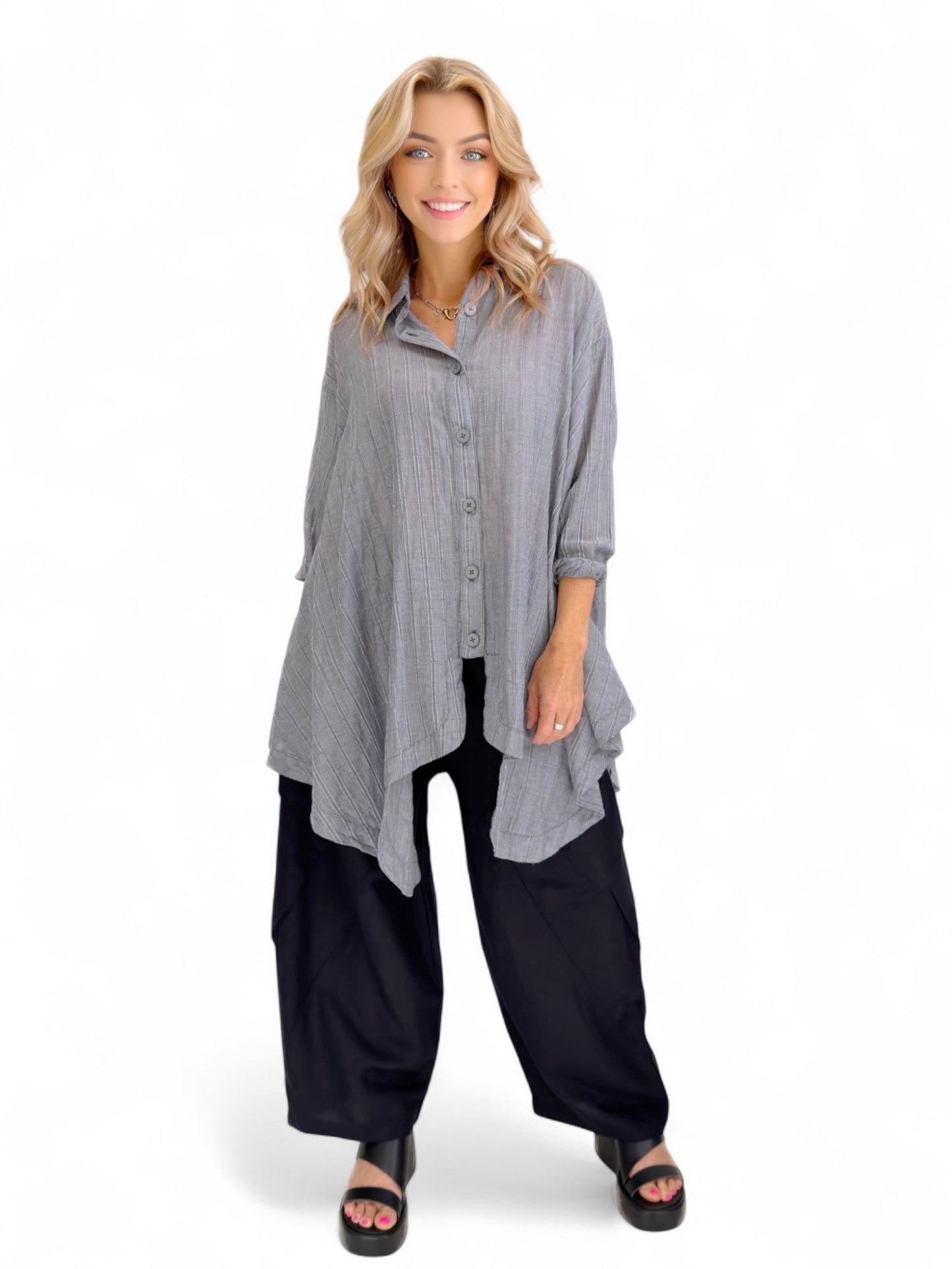 Dress to Kill- Black Linen Cargo Pant