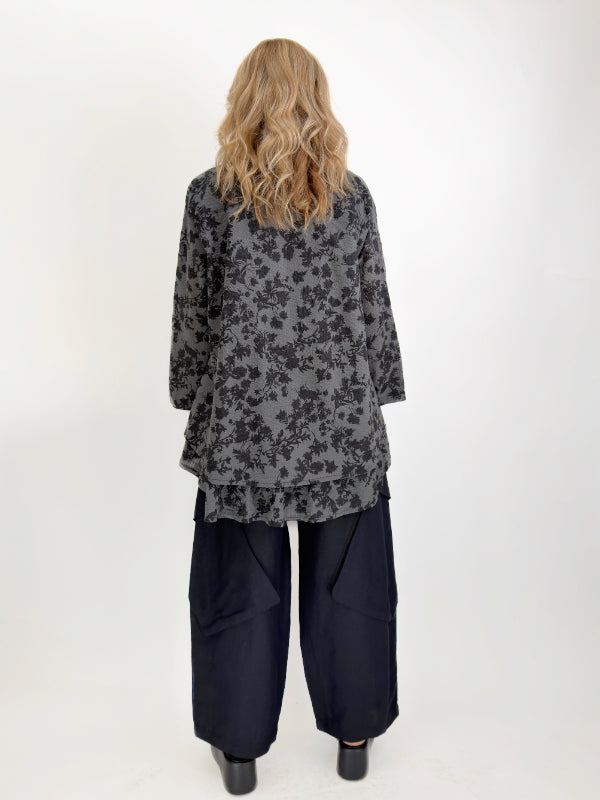 Dress to Kill- Layer Ruffle Back Shirt