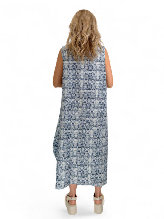 Dress to Kill- Glamour Dress/ Blue Floral