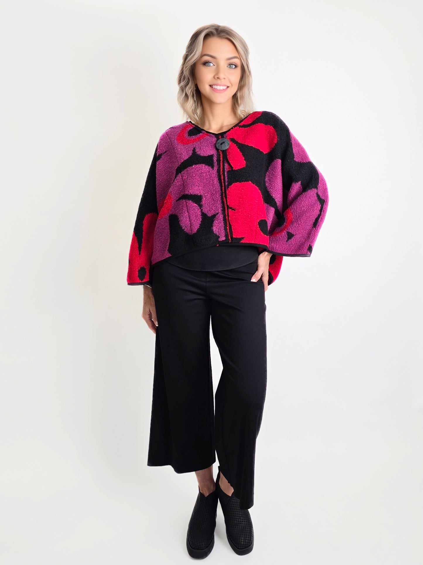 Mara Gibbucci- Brite Flower Crop Cardigan