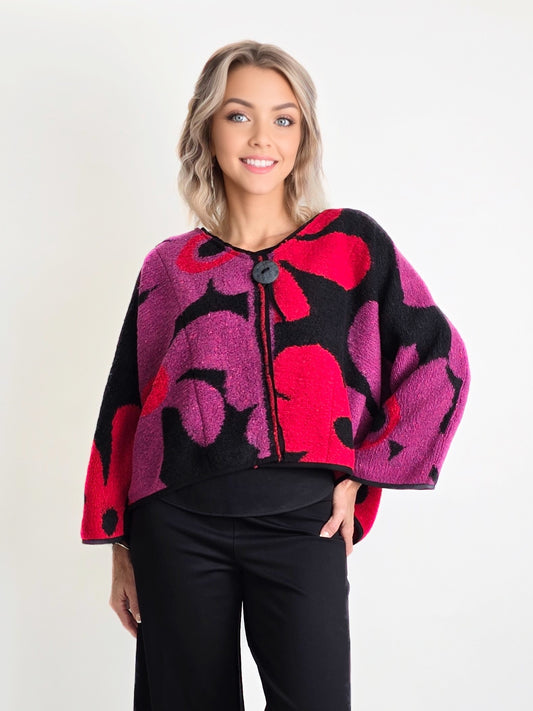 Mara Gibbucci- Brite Flower Crop Cardigan