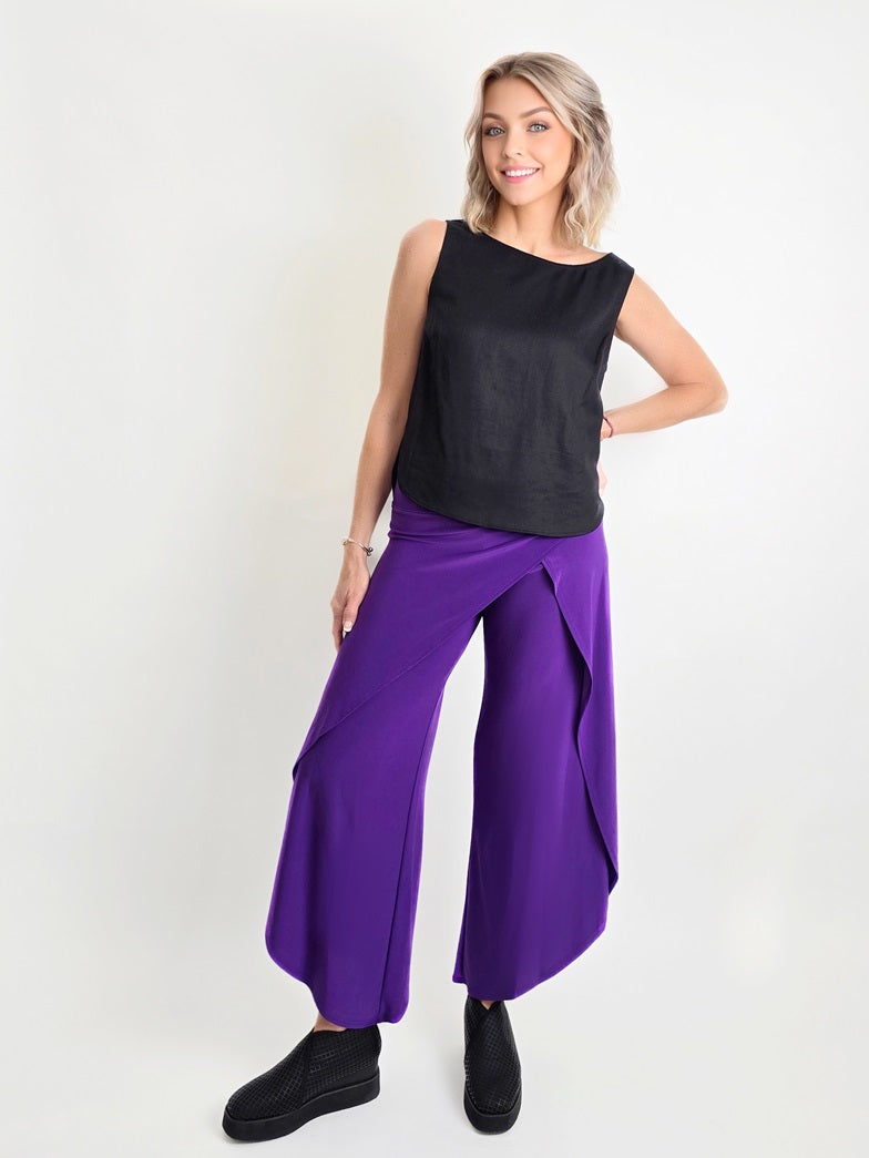 Focus by JJ - Asymmetrical Hem Wrapped Pant