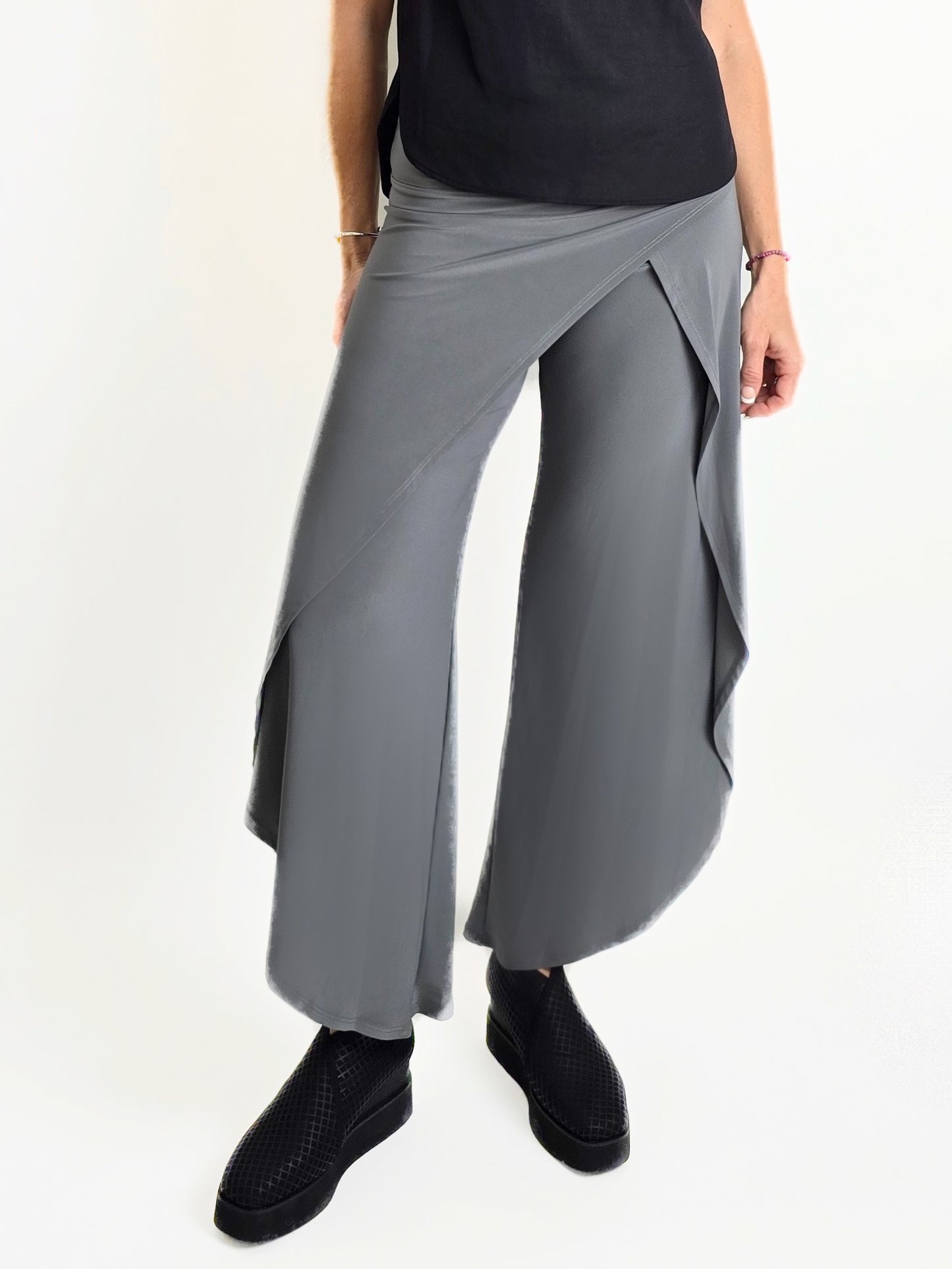 Focus by JJ - Asymmetrical Hem Wrapped Pant