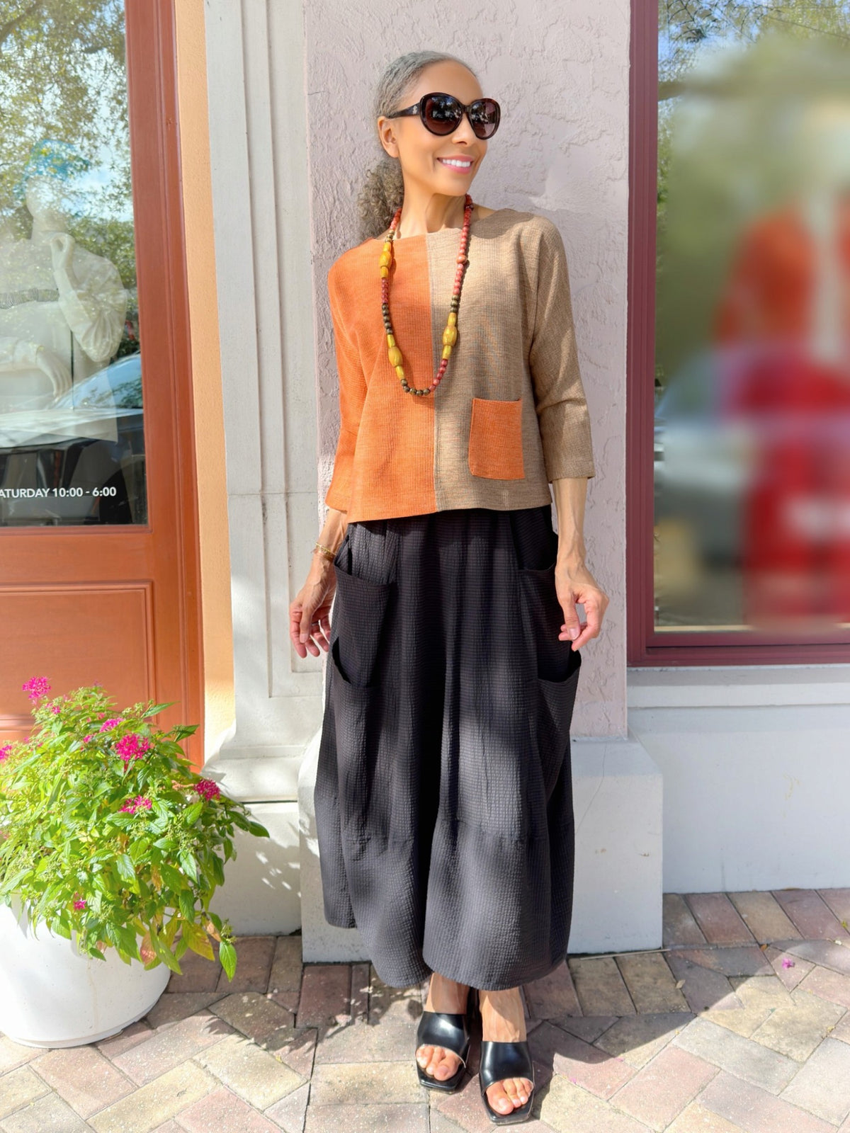 Terra-SJ - Oversize Color Block Top