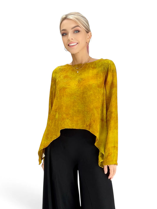 Narenee Designs – Golden Harvest Asymmetrical Top