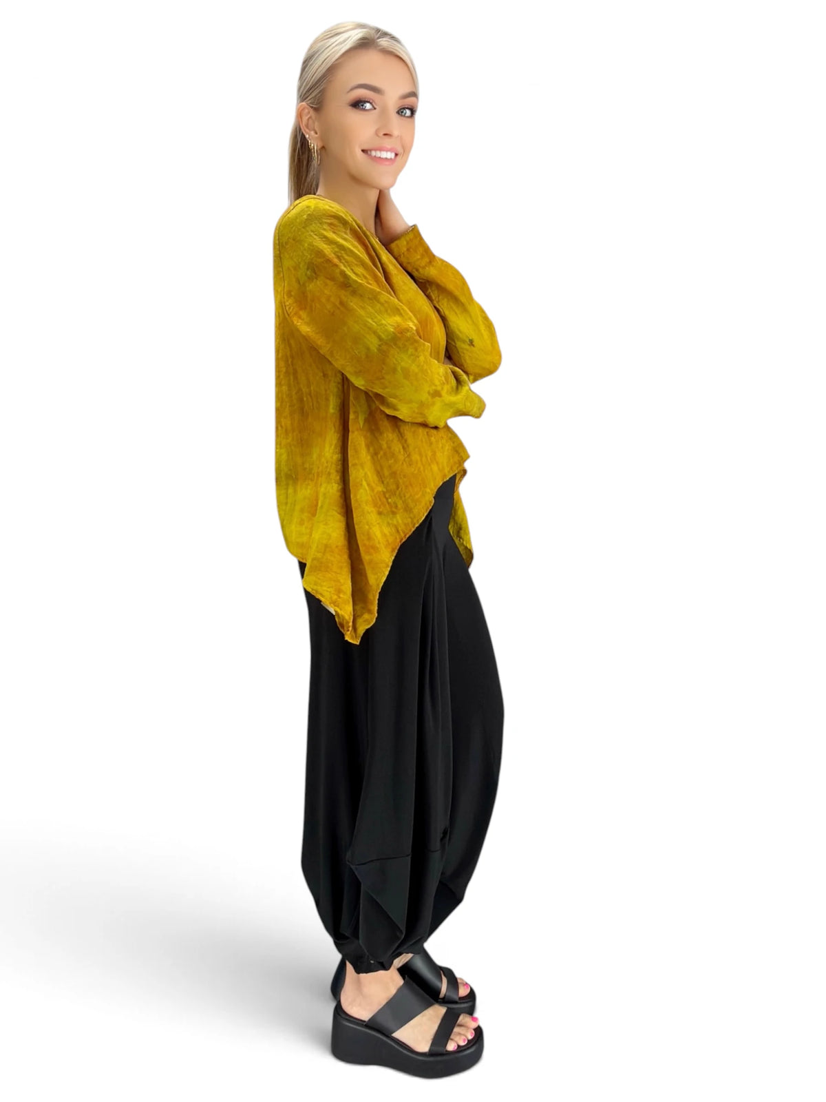 Narenee Designs – Golden Harvest Asymmetrical Top