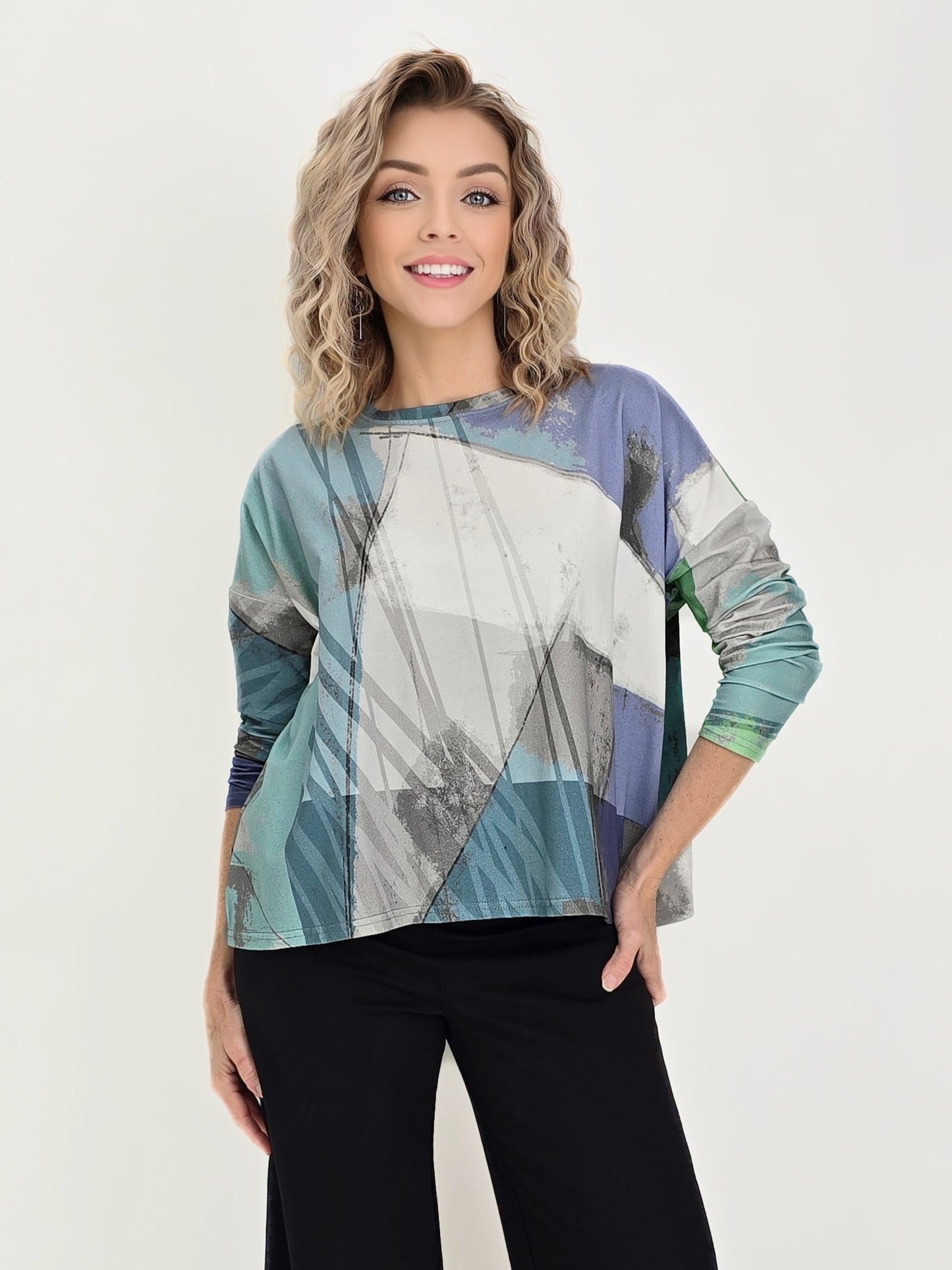 Andrea Geer-Cotton Crop Long Sleeves