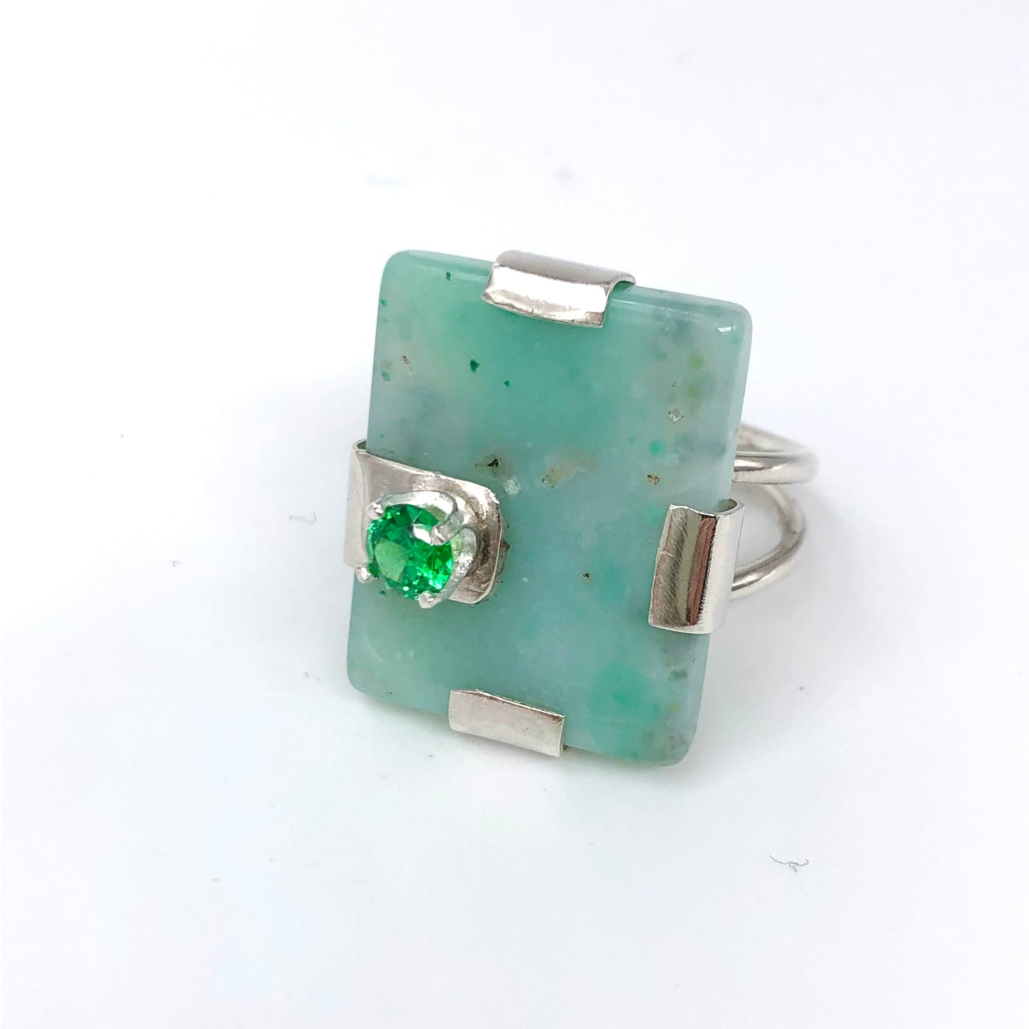 Dona Siebler - Green Agate Ring
