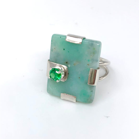 Dona Siebler - Green Agate Ring