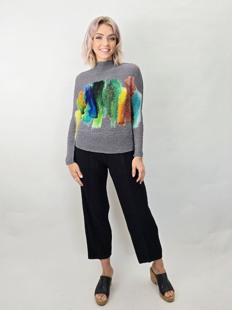 Mia Collection- Painting Color Block Top