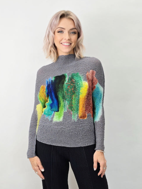 Mia Collection- Painting Color Block Top