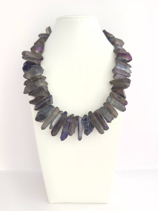 Ellen Ellis Jewelry- Raw Quartz Statement Necklace