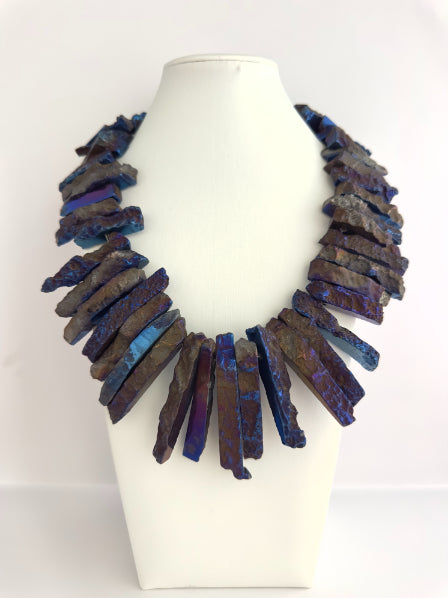 Ellen Ellis Jewelry- Iridescent Quartz Statement Necklace
