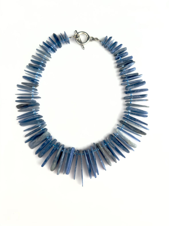 Ellen Ellis Jewelry- Blue Kyanite Spike Necklace