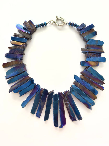 Ellen Ellis Jewelry- Iridescent Quartz Statement Necklace