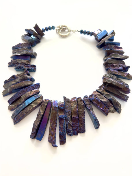 Ellen Ellis Jewelry- Iridescent Quartz Statement Necklace