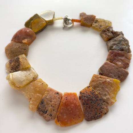 Ellen Ellis Jewelry- Golden Agate Statement Necklace