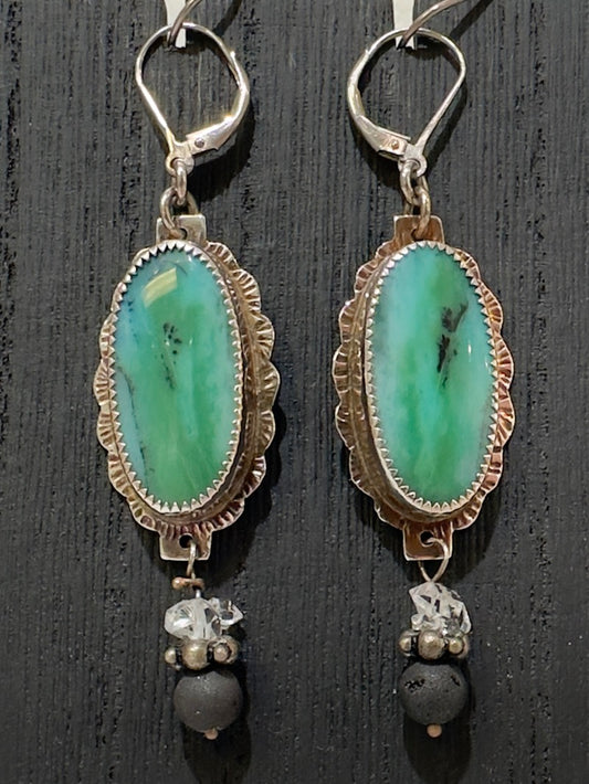 Julie Shaw Designs- Blue Opal Earrings