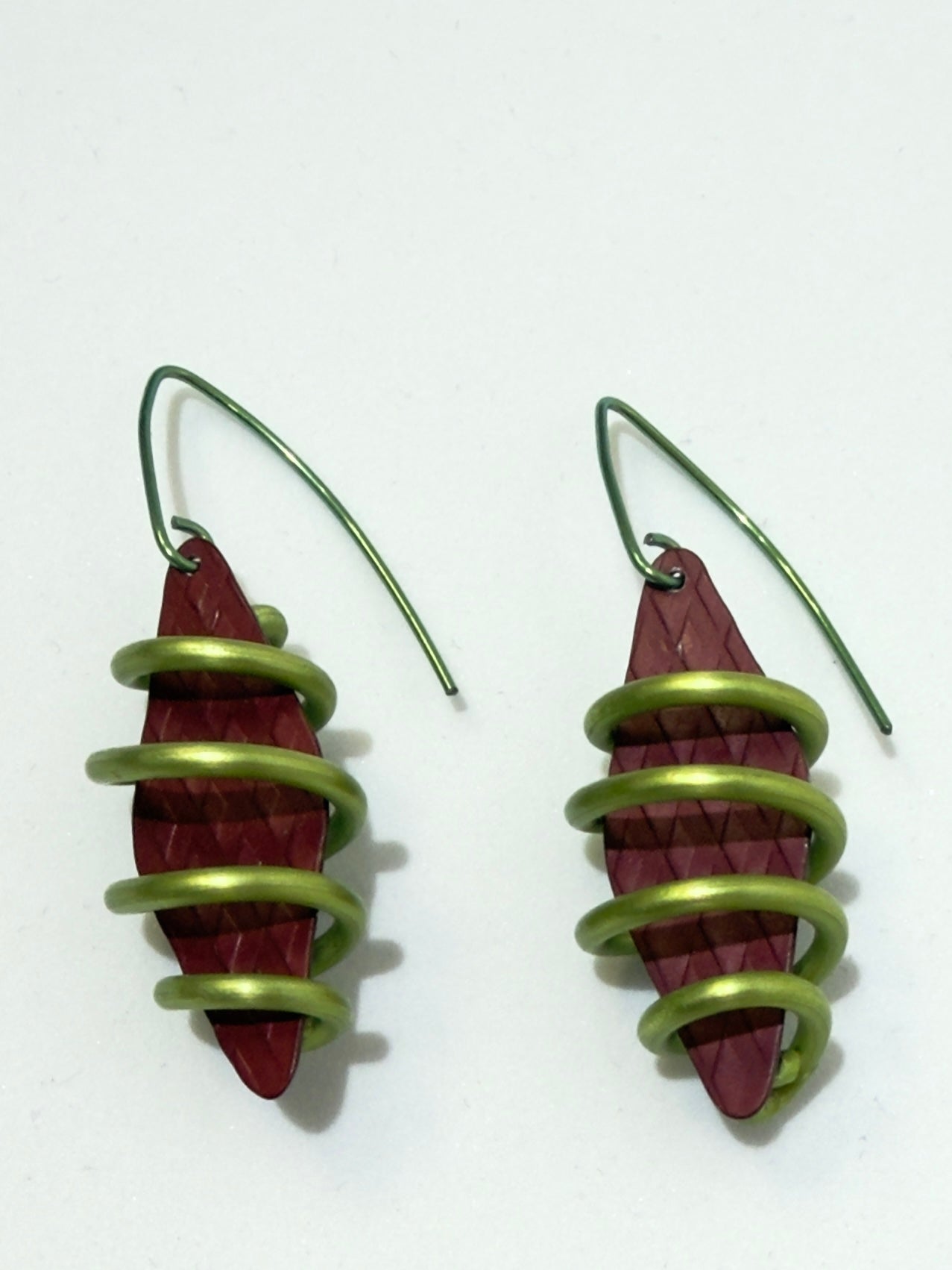 Q3 Art Inc. - Pod Earrings/ Lime/Red