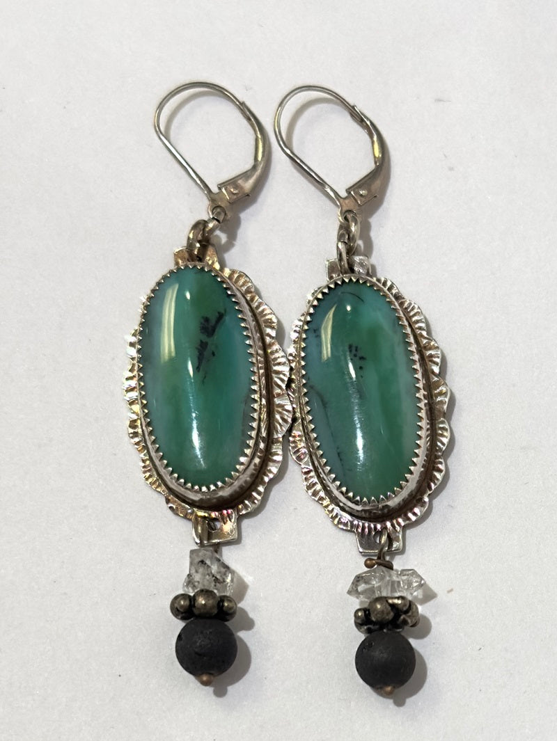 Julie Shaw Designs- Blue Opal Earrings