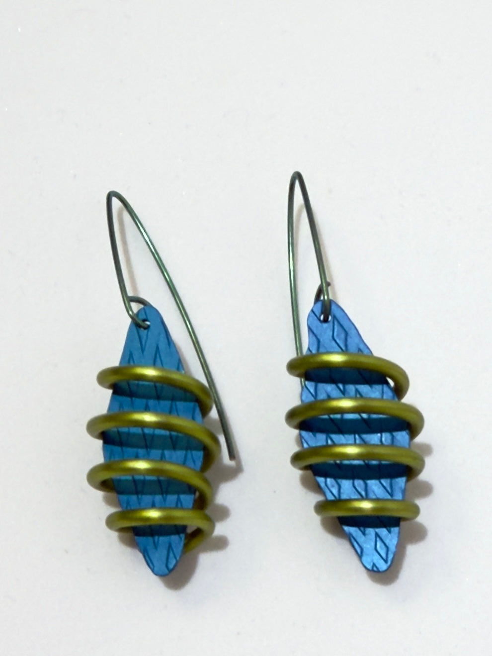 Q3 Art Inc. - Pod Earrings  Lime/Turquoise