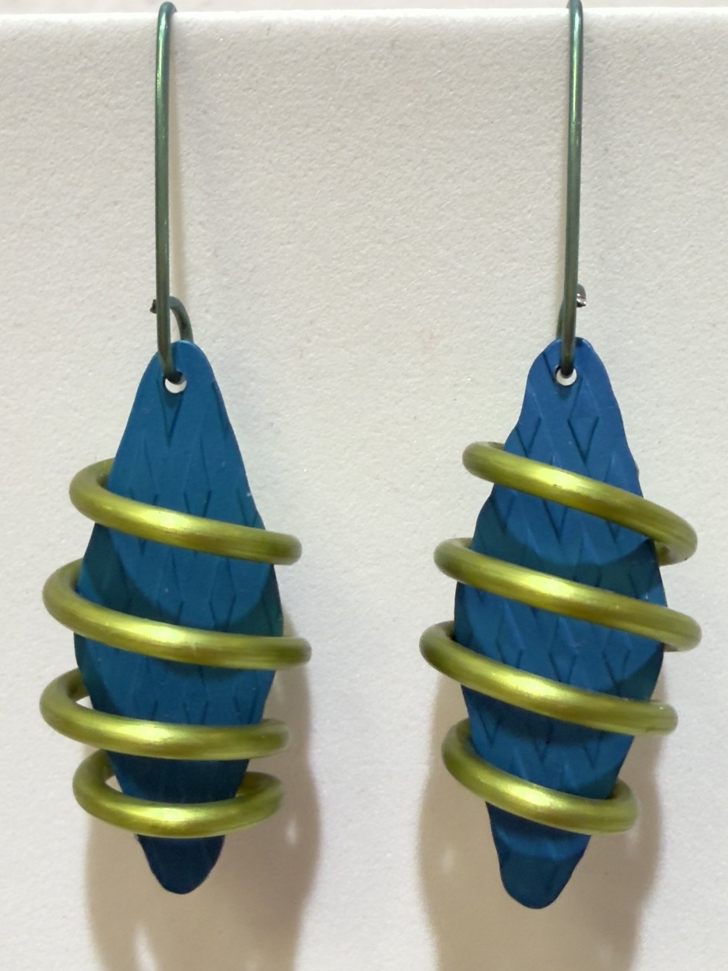 Q3 Art Inc. - Pod Earrings  Lime/Turquoise