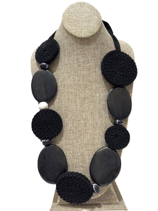 Maria Calderara-  Black Disks Necklace