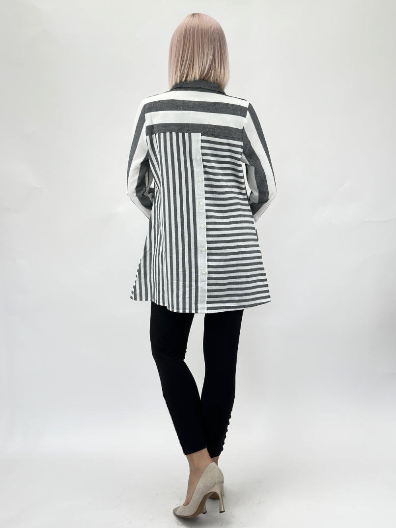 Tulip Clothing - Marlowe Shirt in Multi Stripe