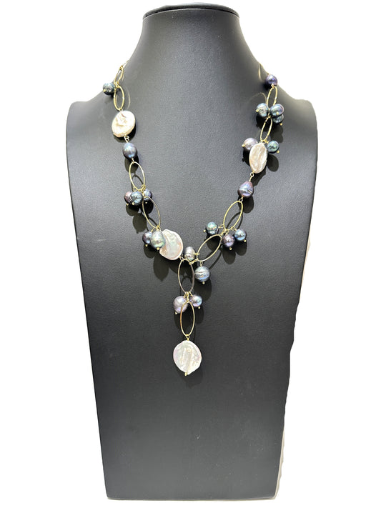 NSerena Jewelry-Freshwater Pearl w/ Gold Chain