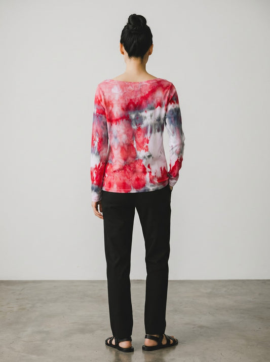 Narenee Designs- Crimson Bloom Top