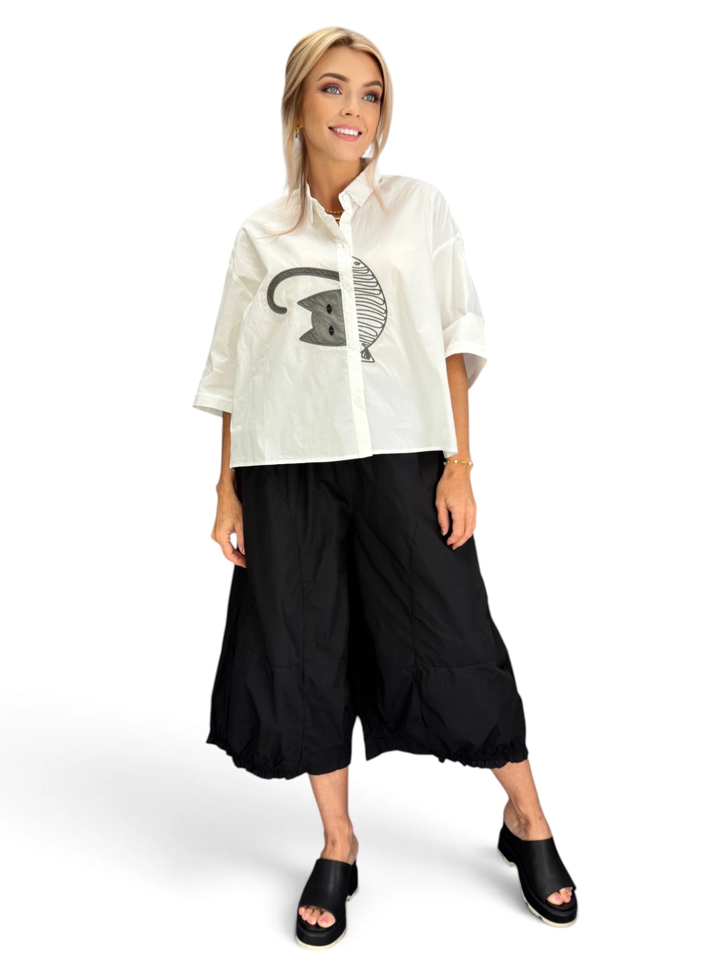 BELLA BLUE - Cotton Lantern Pant