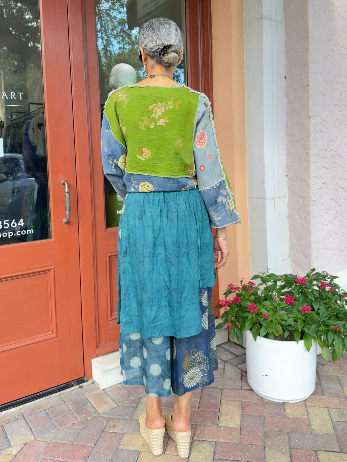 Earth & Loom- Layered Patchwork Linen Pats