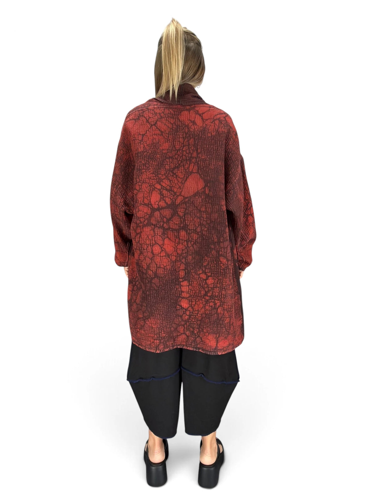 Mieko MIntz-  Mud Dye Ripple Kantha Shawl Coat