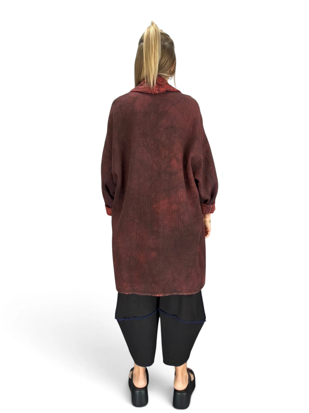 Mieko MIntz-  Mud Dye Ripple Kantha Shawl Coat