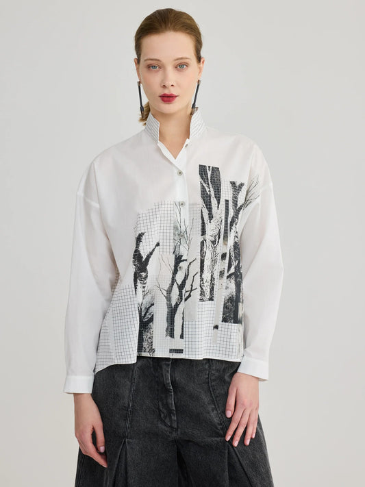 LUUKAA- SHILOH Printed Cotton Shirt