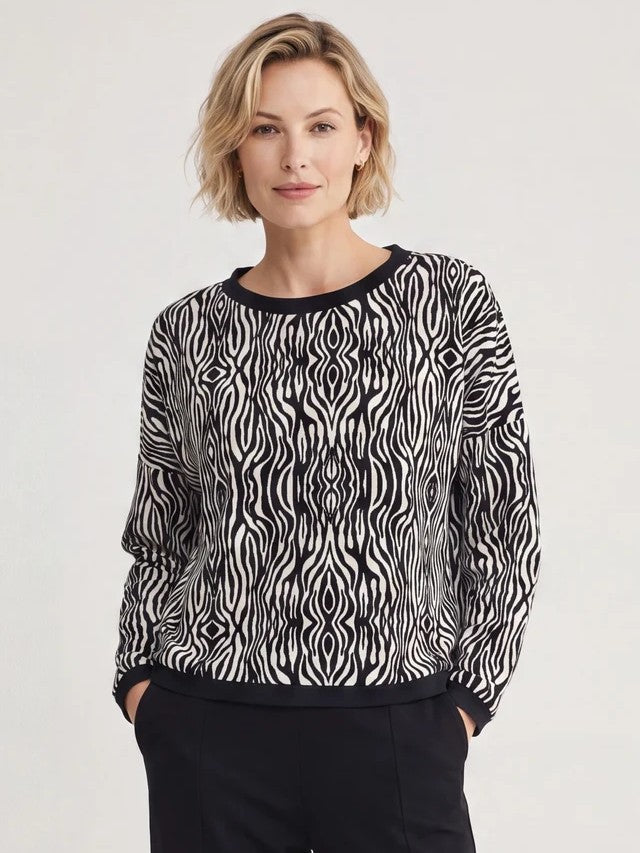 LUUKAA- ASTA Printed Crewneck Top