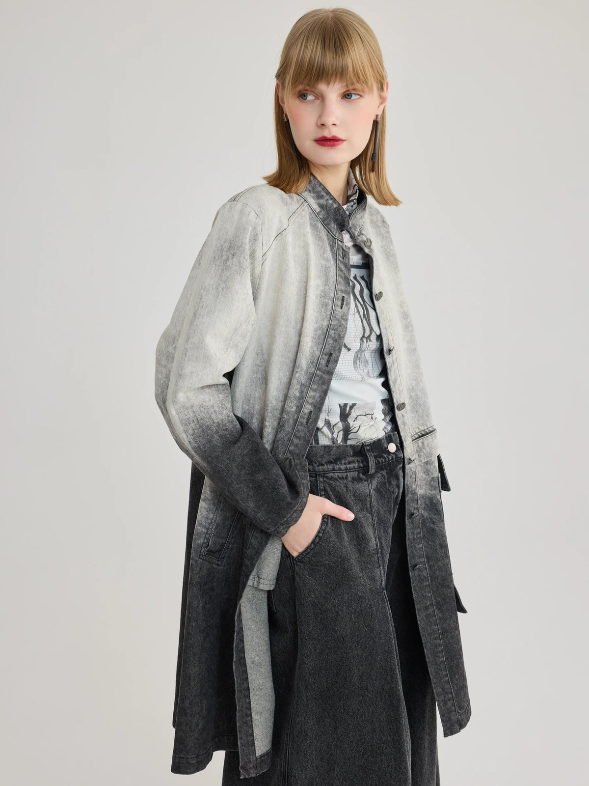 LUUKAA- Piperes Washed Ombre Coat