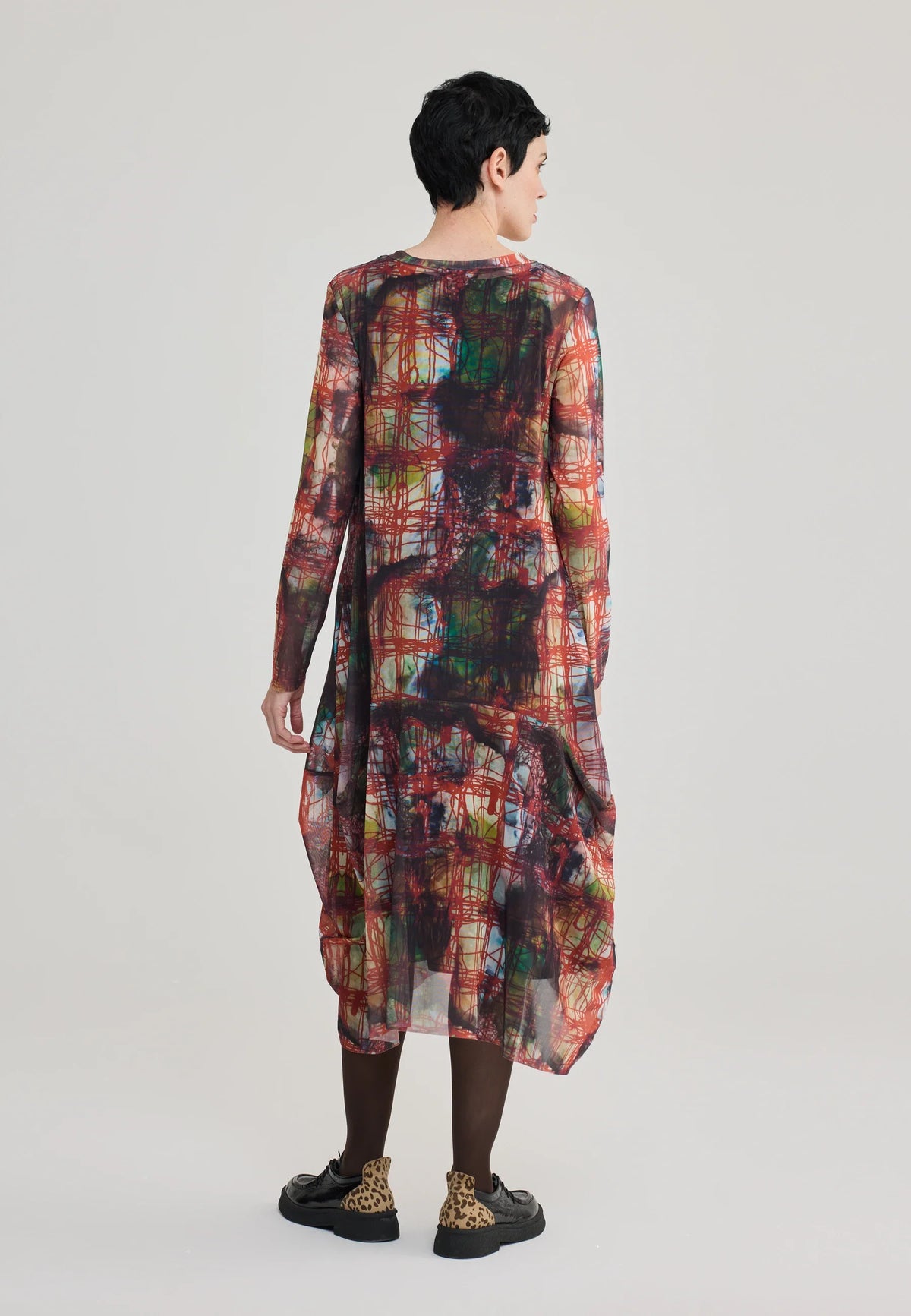 LUUKAA- AURORE Print Mesh Dress