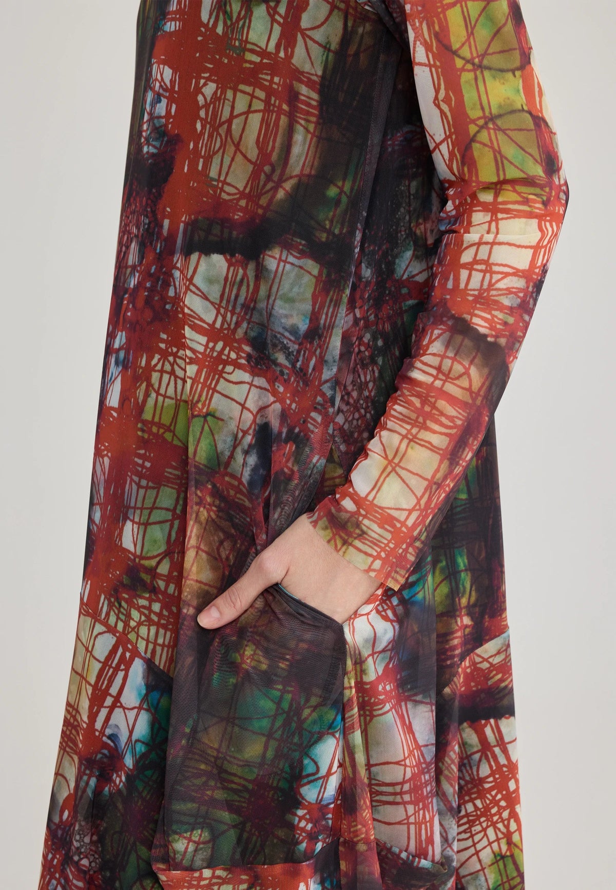 LUUKAA- AURORE Print Mesh Dress