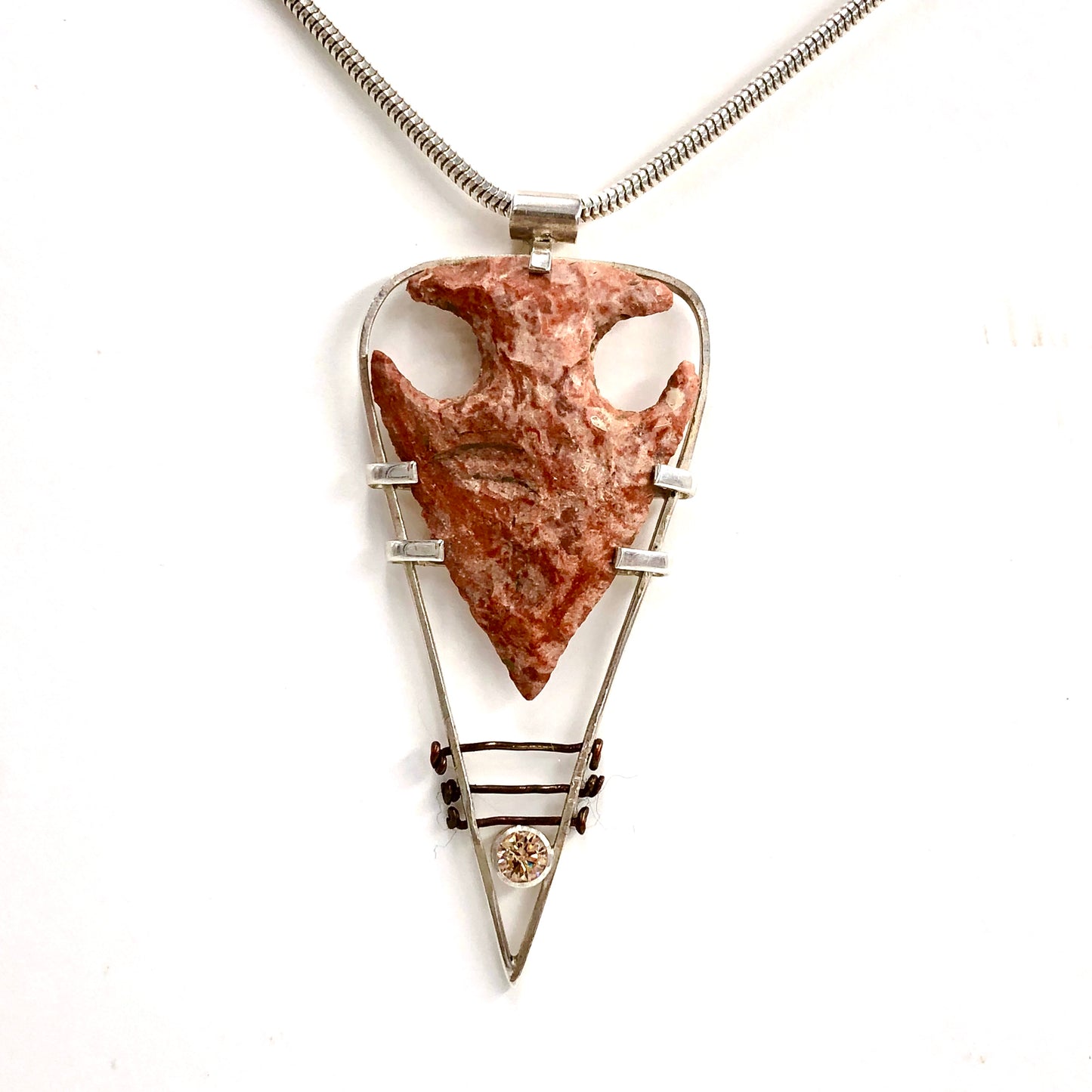Dona Siebler - Large Arrowhead Pendant Necklace