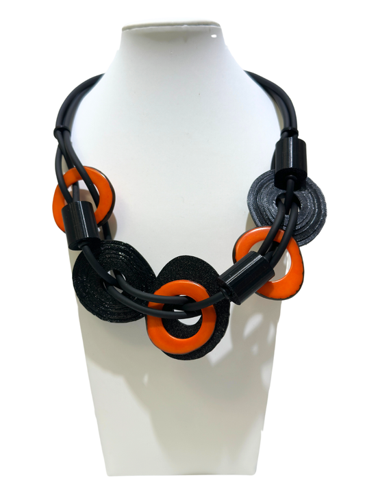 Samuel Coraux - Modern Art Necklace/ Orange