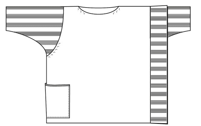 Noen- Ribbed Sleeve Oversize Sweater