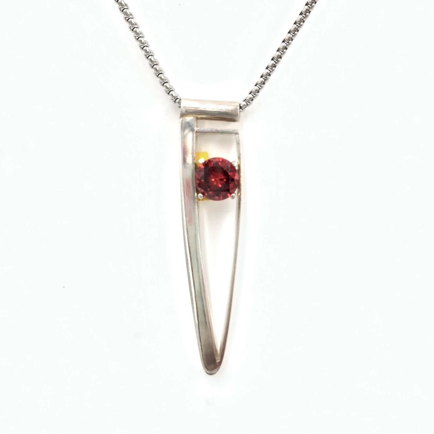 Dona Siebler - Spear with Orange Stone Necklace