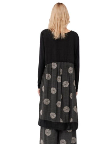 Mara Gibbucci-Drak Grey Dress with Dots