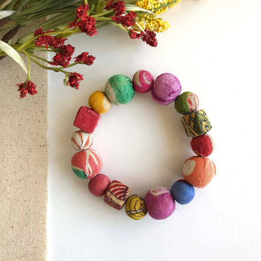 WorldFinds - Kantha Primary Shapes Bracelet