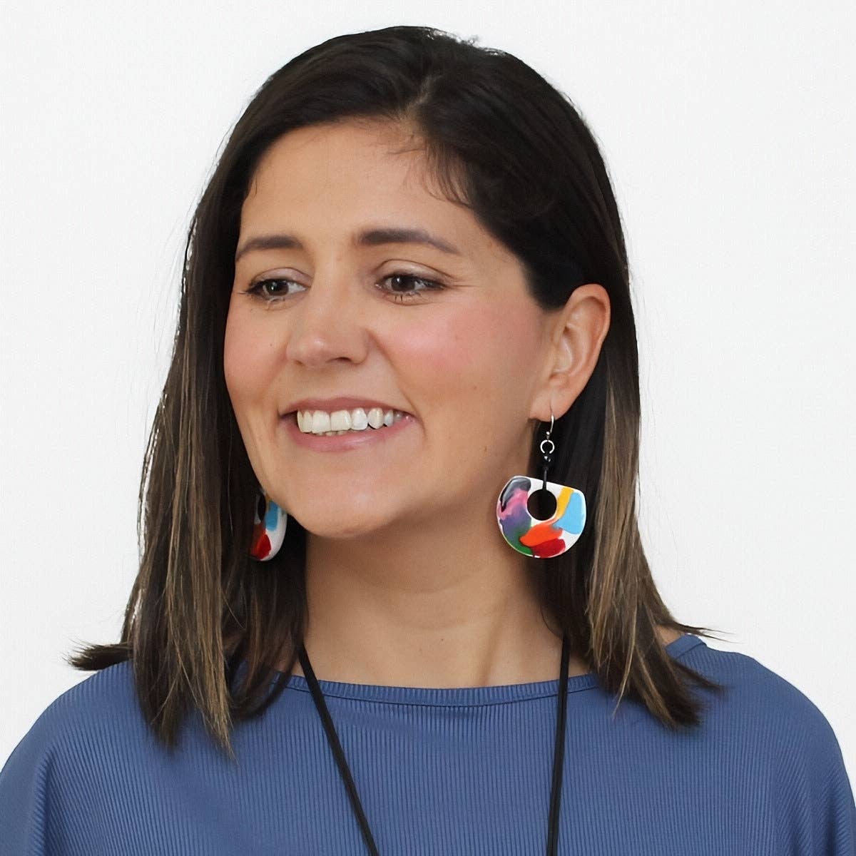 Sylca Designs - Multicolor Mi Sol Bold Dangle Statement Earrings