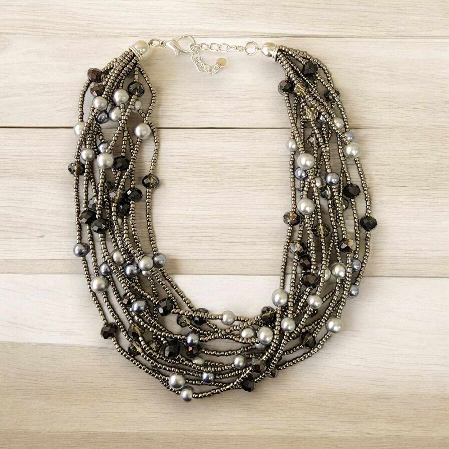 Bijoux Envie Jewelry - Hematite Seed Bead Necklace